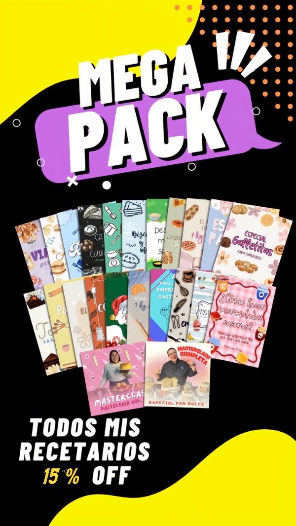 Producto - MEGA PACK: TODOS MIS RECETARIOS Y MASTERCLASS A UN SÚPER PRECIO!