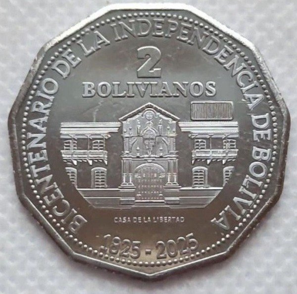 Producto - Bolivia 2 Bolivianos 2025. Bicentenario de la Independencia - 0