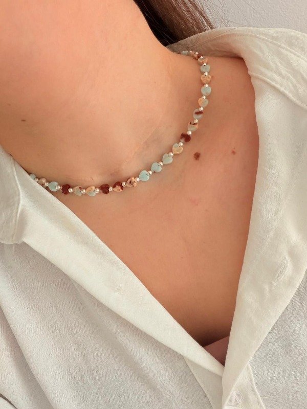 Producto - Collar Matu - Larimar Corazón - 0