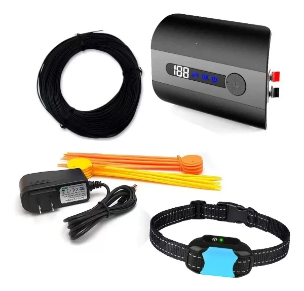 Producto - Cerco invisible para perros con 3 collares y 200m