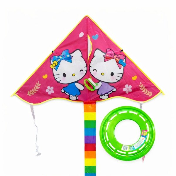 Producto - Barrilete Cometa Hello Kitty Simple Facil + Frisbee Clasico