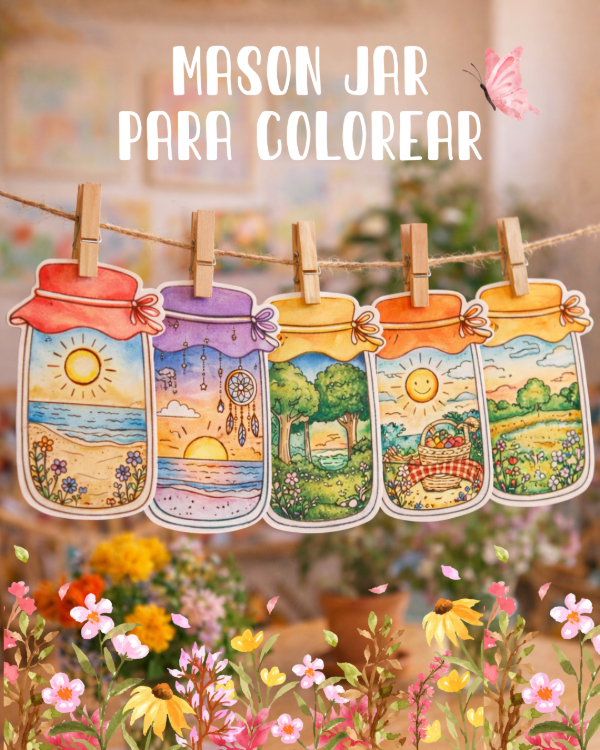 Producto - Mason jar para colorear.