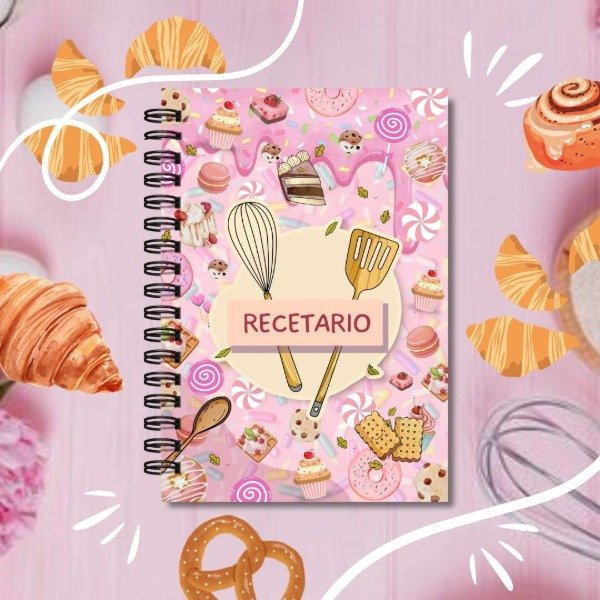 Producto - ECO RECETARIO A5/A6 "Pastry" - Hojas de recetas ilustradas a color