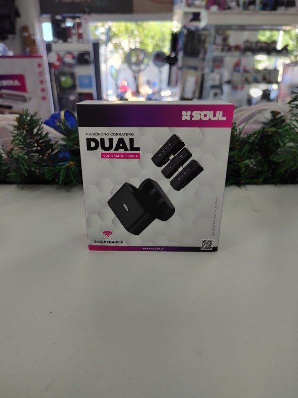 Producto - Microfono Corbatero Inalambrico Digital x2 Ficha Dual Soul MIC-CDUAL