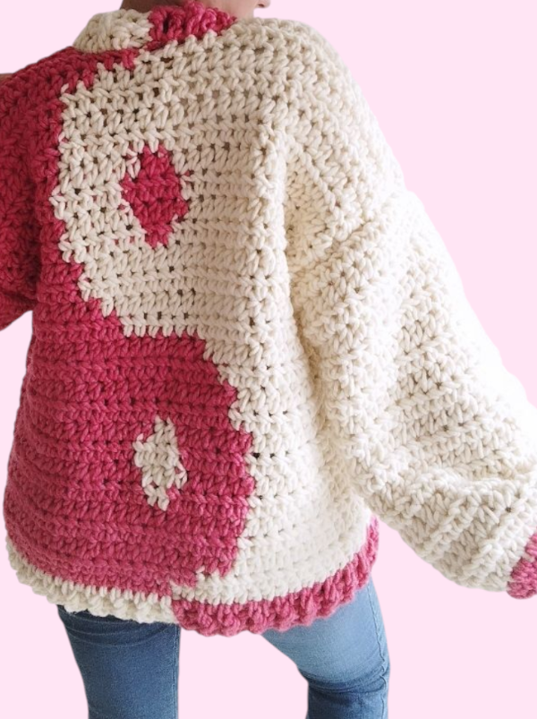 Producto - SACO YIN YANG TEJIDO A MANO ROSA