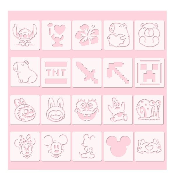 Producto - Stencil para Tatuajes 6x6 Cm 20 diseños M4 - ei