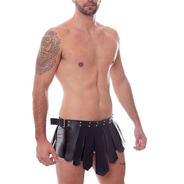 Producto - Falda Gladiator - Eco-Cuero Negro