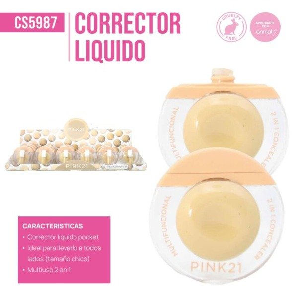Producto - CORRECTOR LÍQUIDO MULTIFUNCIONAL - PINK 21