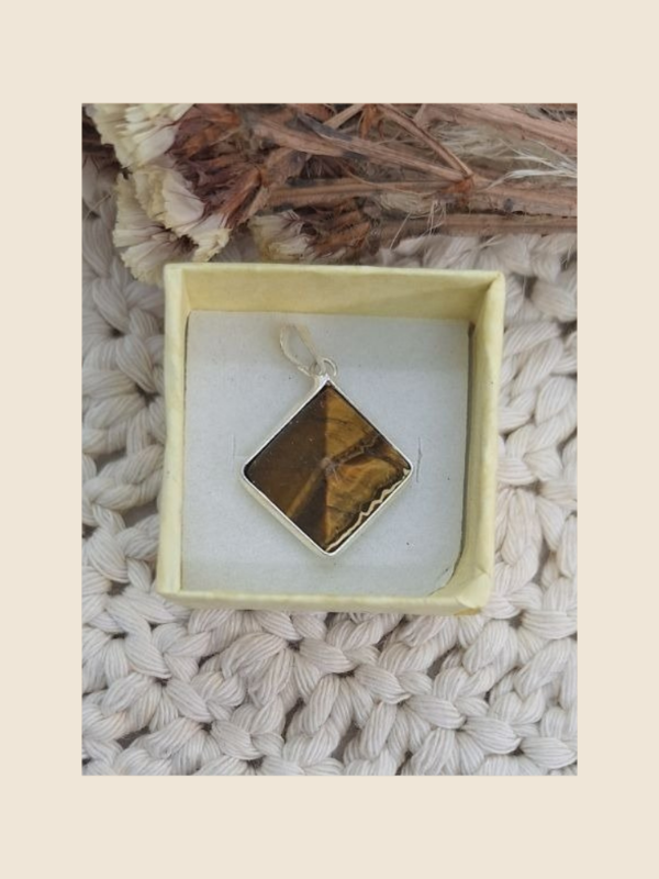 Producto - Dije pirámide "Ojo de tigre"