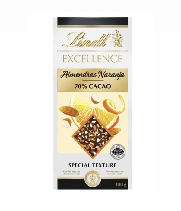 Producto - LINDT EXCELLENCE Chocolate con naranja y almendras tableta 100 g