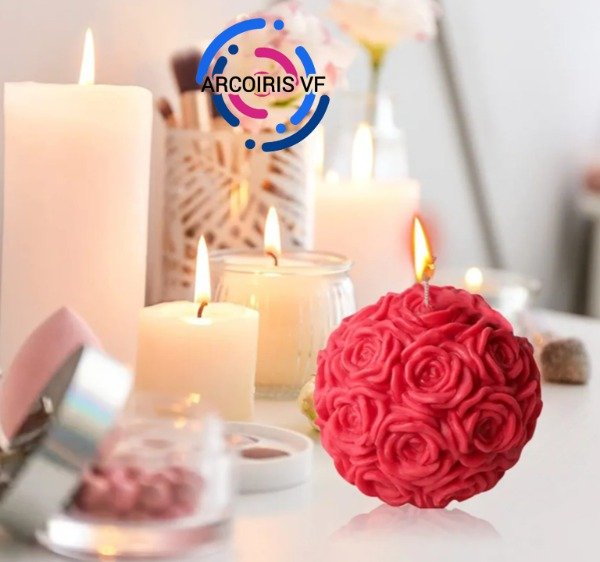Producto - Molde esfera de rosas  mediana 70 mm