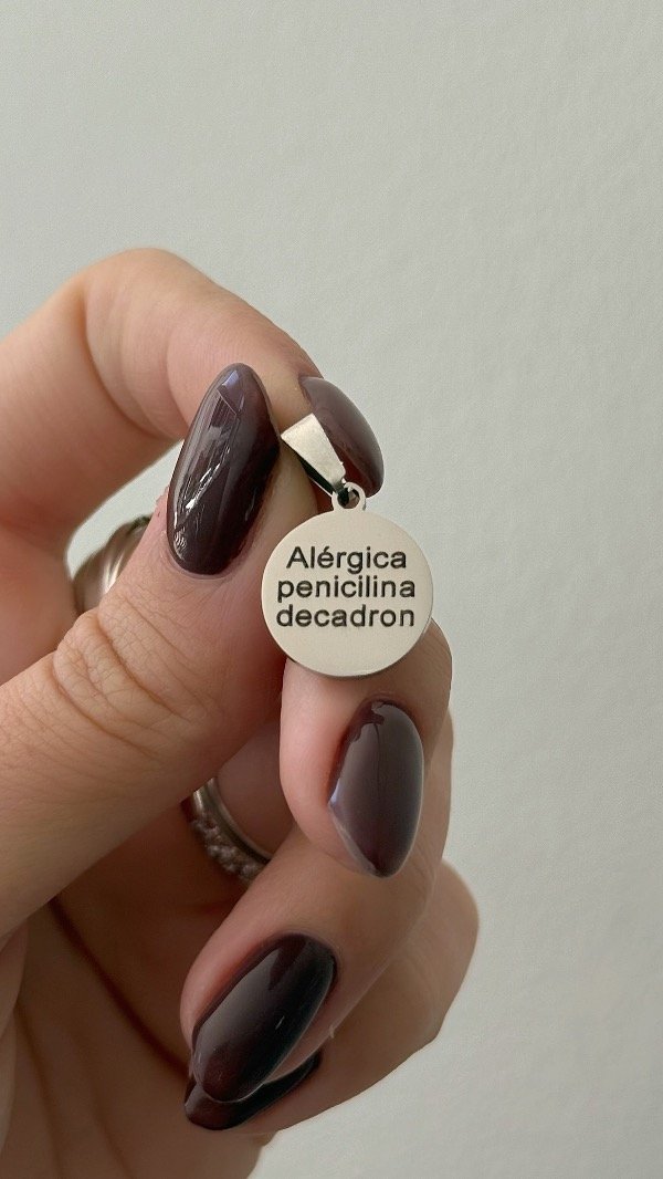 Producto - Dije medallita para grabar 1,5cm ACERO QUIRÚRGICO - 1
