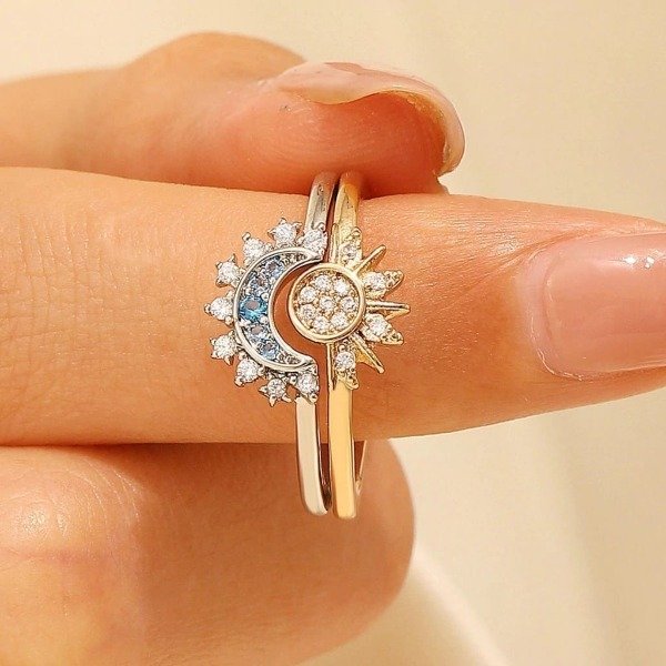 Producto - Anillos Para Compartir Sol y Luna - 2