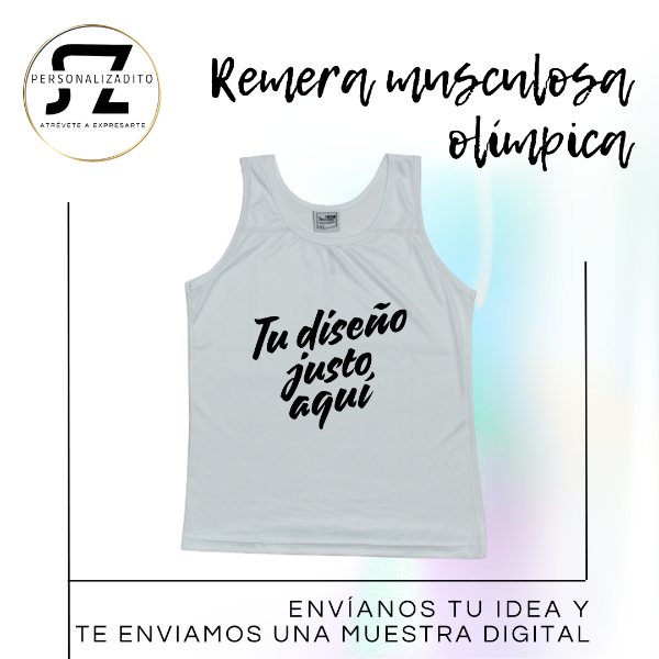 Producto - Remera musculosa olímpica personalizada