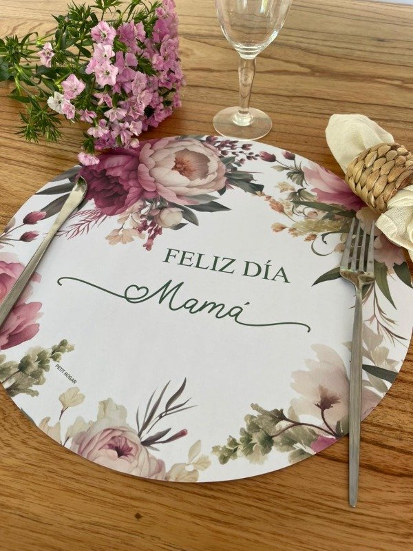 Producto - Pack x 24 Platos De Sitio De Papel "Dia De La Madre" - 1