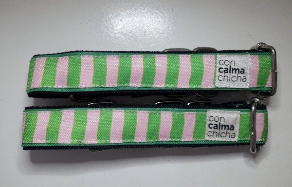 Producto - RAYADO VERDE Y ROSA 3 CM