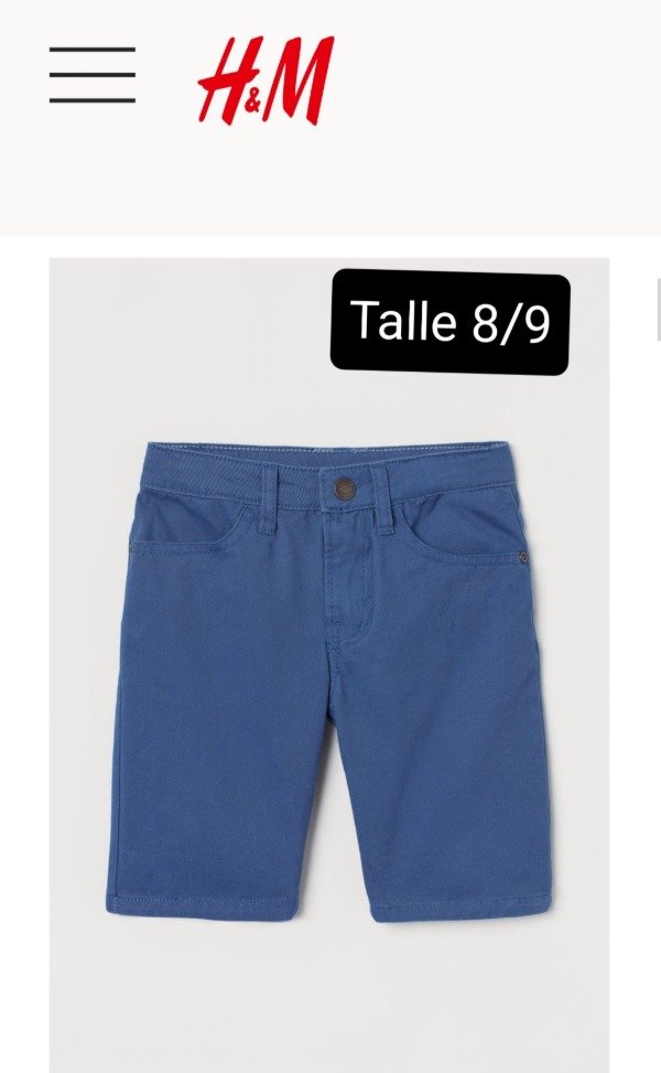 Bermuda HyM  talle 8/9 azul