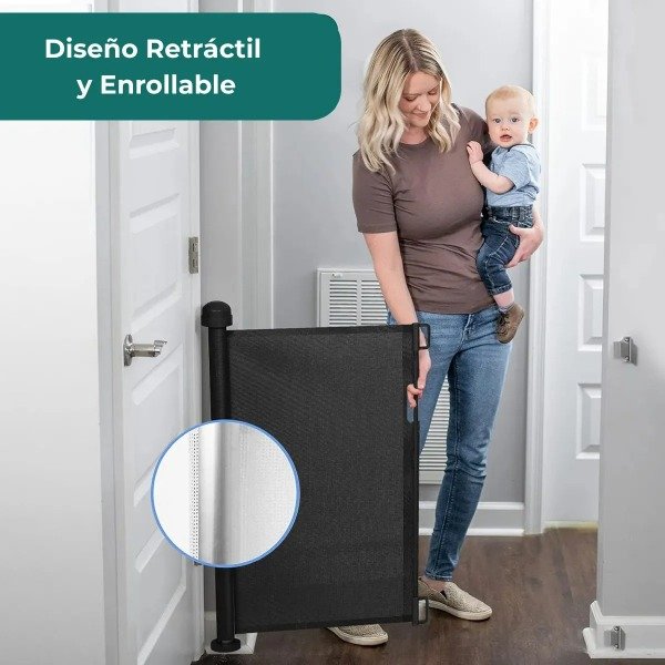 Producto - Puerta de Protección Seguridad bebes niños mascotas negro