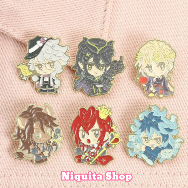 Producto - Twisted wonderland chibis - pins metálicos