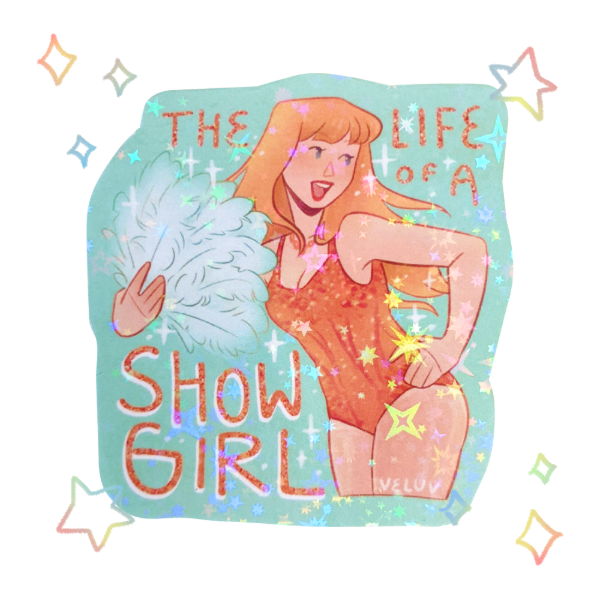 Producto - taylor showgirl - sticker holográfico