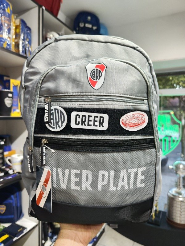 Producto - Mochila River Plate Gris y negra
