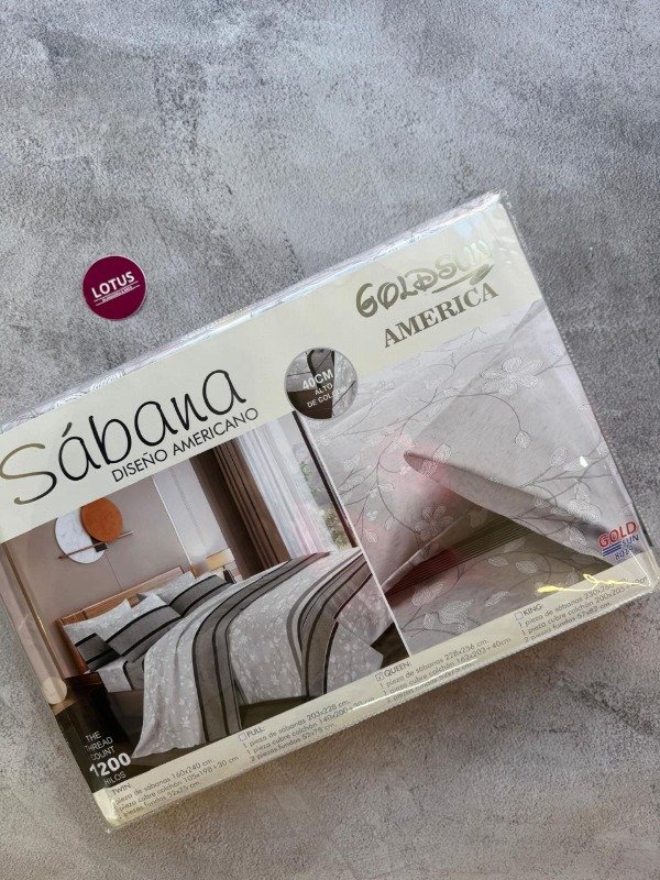Producto - Sábanas Queen Diseño Gris