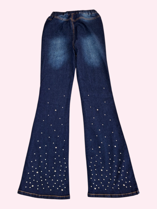 Producto - Leggings pata ancha color azul oscuro con tachas Trendy 8/10 años