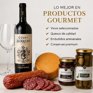 Producto - Caja de Regalo Casa de Herrero Malbec + Copa de Cristal + Picada Gourmet - 2