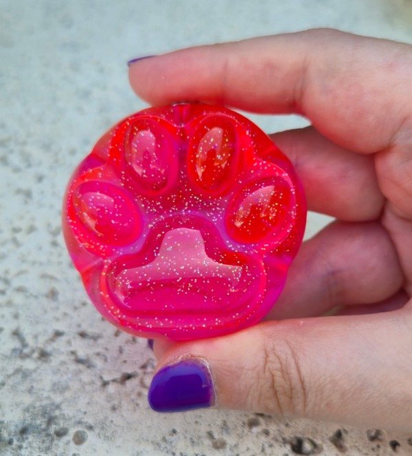 Producto - Llavero Patita - Rosa Cereza Pop (Translucido)