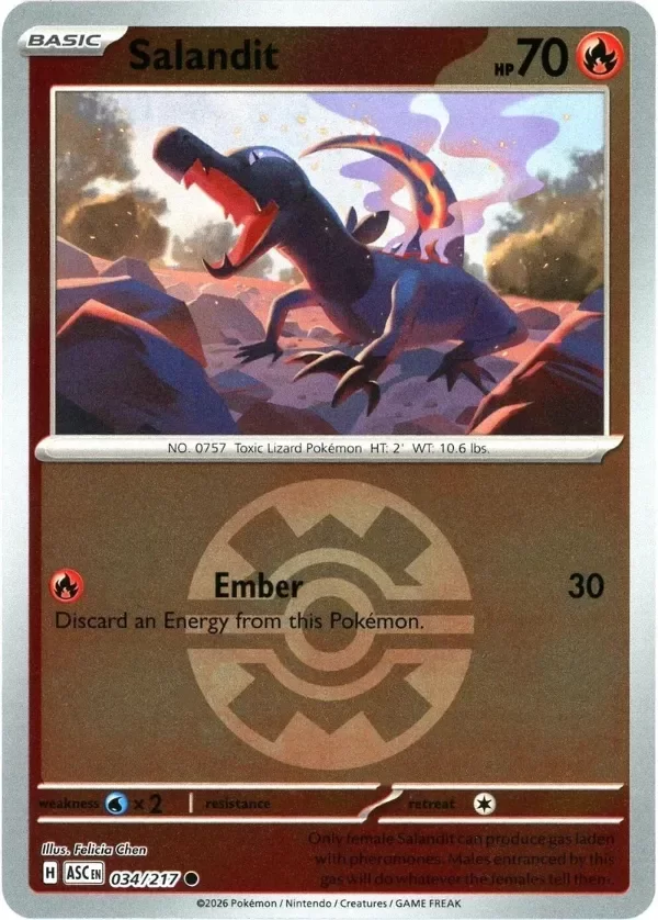 Producto - Salandit (034/217) (Quick Ball) [Mega Evolution: Ascended Heroes]