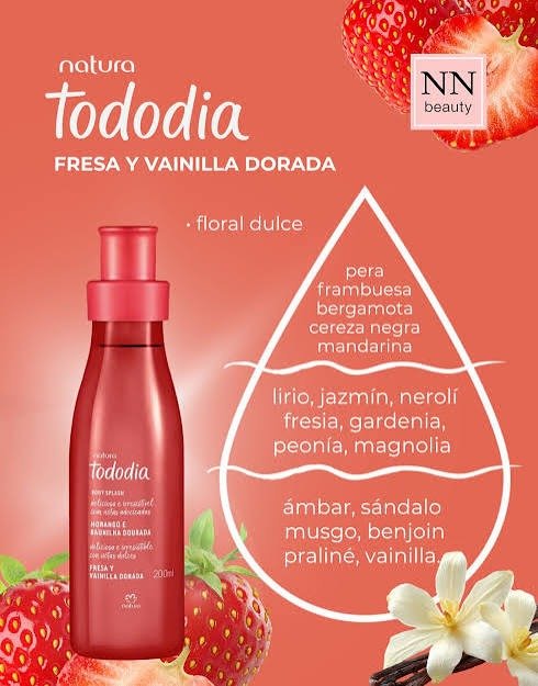 Producto - Tododía - Body Splash - Fresa y vainilla dorada - 1