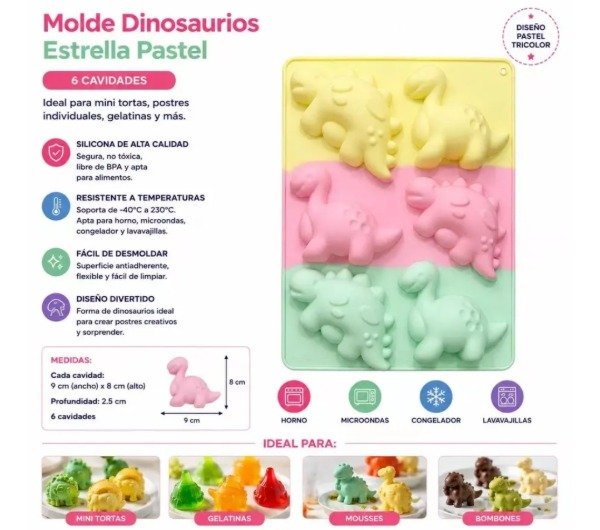 Producto - Molde dinos x6 xl