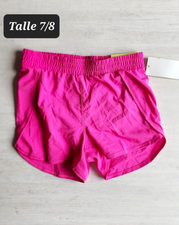 Short deportivo all in motion talle 7/8 fuxia