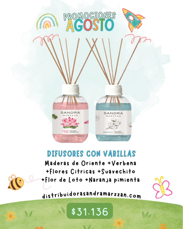 Producto - Difusores con varillas I PROMOCIONES AGOSTO