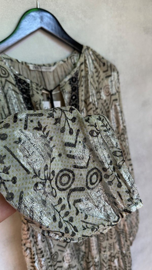 Producto - Vestido boho metallic Zara - 6