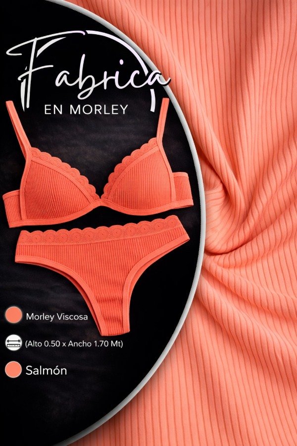 Producto - Morley Viscosa Salmón. Ancho: 1.70 mt. (por 1/2 metro)