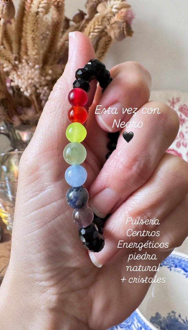 Producto - Pulsera centros energéticos con piedra natural y cristales