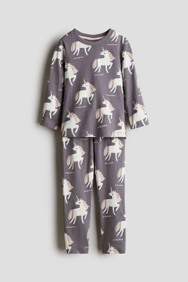 Producto - Pijama HyM unicornios gris - 0