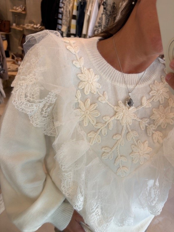 Producto - Sweater Blanco Flores