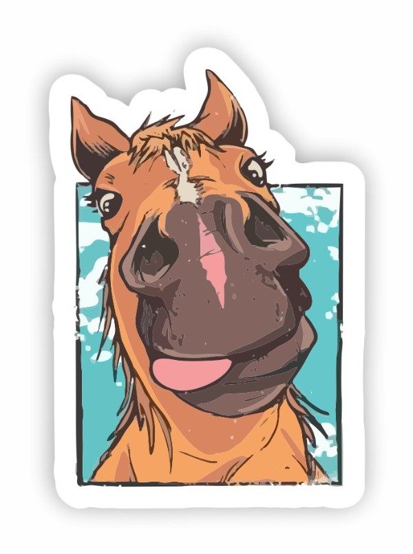 Producto - ST00005 Caballo sacando la lengua con fondo