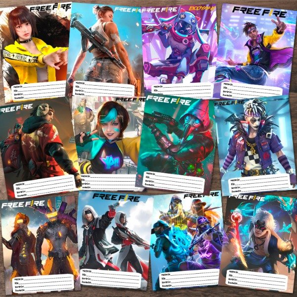 Producto - Diseños Digitales De Caratulas / Separadores Escolares De Free Fire