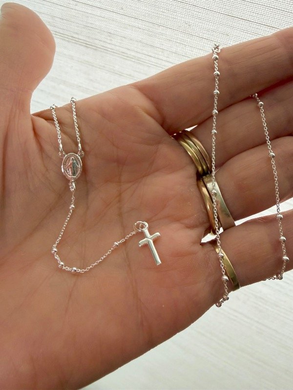 Producto - Rosario Milagrosa Plata 925