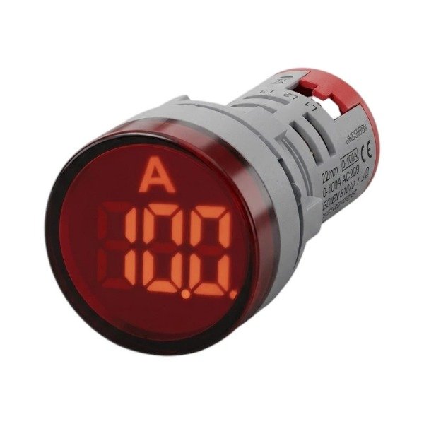Producto - Amperímetro Digital TBCIN 22 Rojo Rango 0-100A