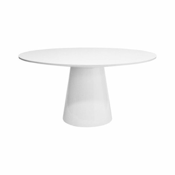 Producto - Mesa de Comedor 110 diam - Fibra de vidrio BLANCA