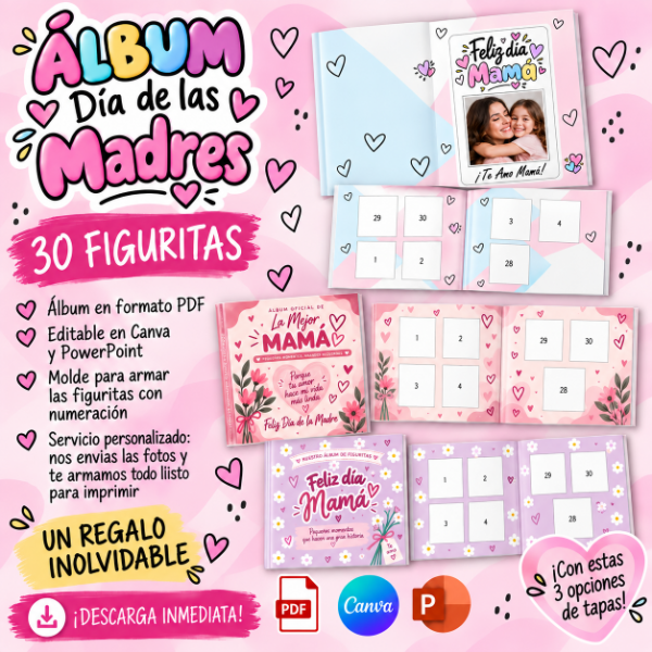 Producto - ÁLBUM DÍA DE LAS MADRES EDITABLE