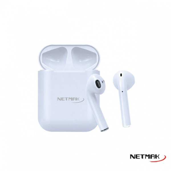 Producto - NM-TOUCH Auricular inalámbrico Bluetooth blanco tactil