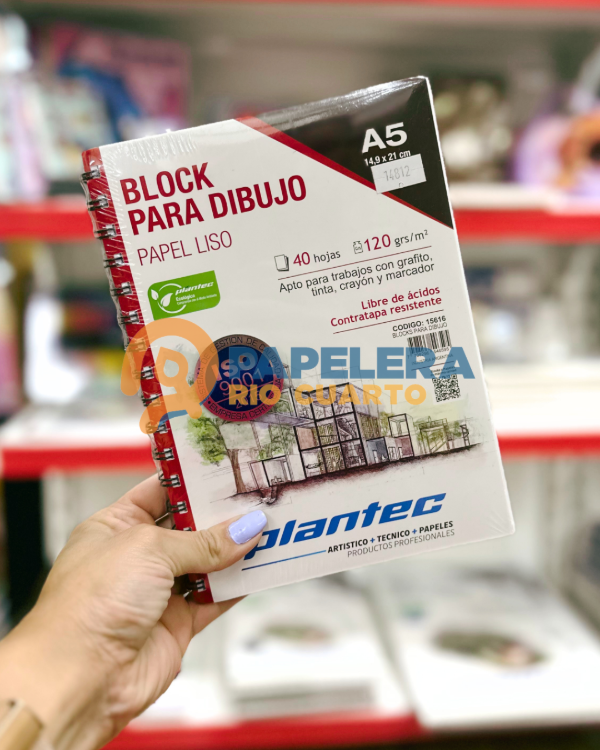 Producto - BLOCK PARA DIBUJO PLANTEC A5 120GR