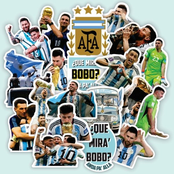 Producto - Pack 20 Stickers Vinilo Uv Premium - Campeon