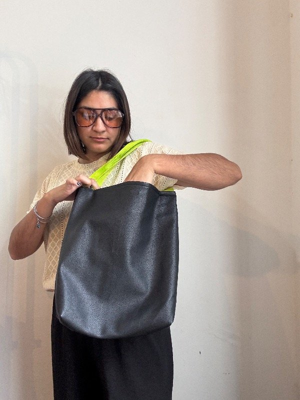 Producto - Tote bag ecocuero verrde
