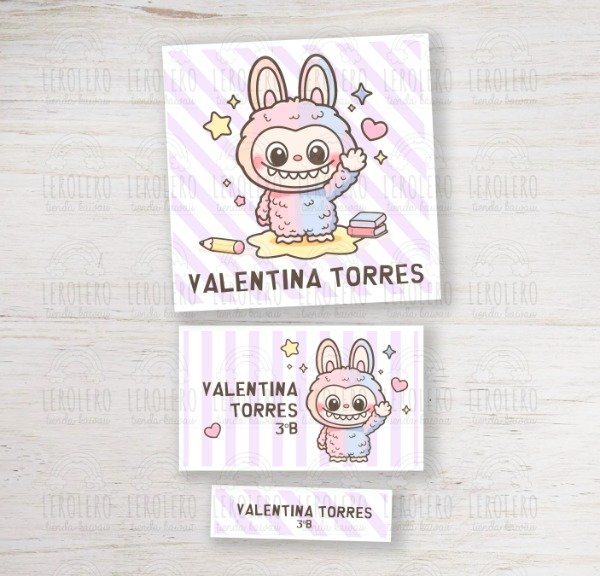 Producto - Labubu: Etiquetas Escolares